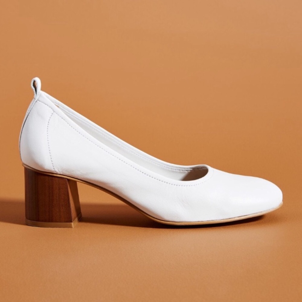 New Farylrobin Anthropologie Solara Wood Heels 37